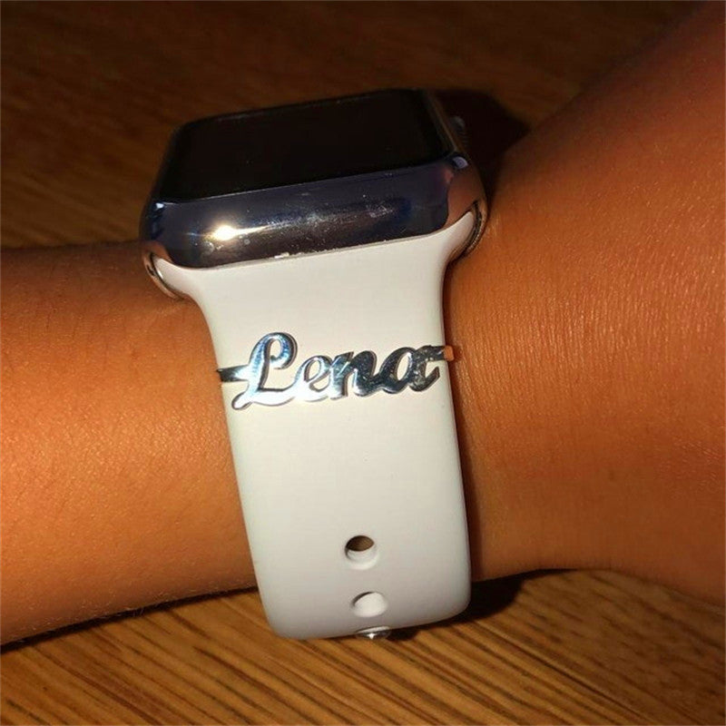 Stainless Steel Name Nameplate Creative Personalized Watch Band Custom English Letters Ornament Stainless Steel Name Nameplate Creative Personalized Watch Band Custom English Letters Ornament